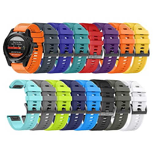 Correa de silicona de 26mm para Garmin Fenix 5X 7X con acabado premium color ágata 5