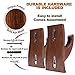 TESLYAR Gun Wall Mount - Wave-Style Wooden Hooks, Rifle Rack for Shotguns and Rifles, Real Hardwood Holder, Set of 2, Brown Finish, Gun Hangers for Wall