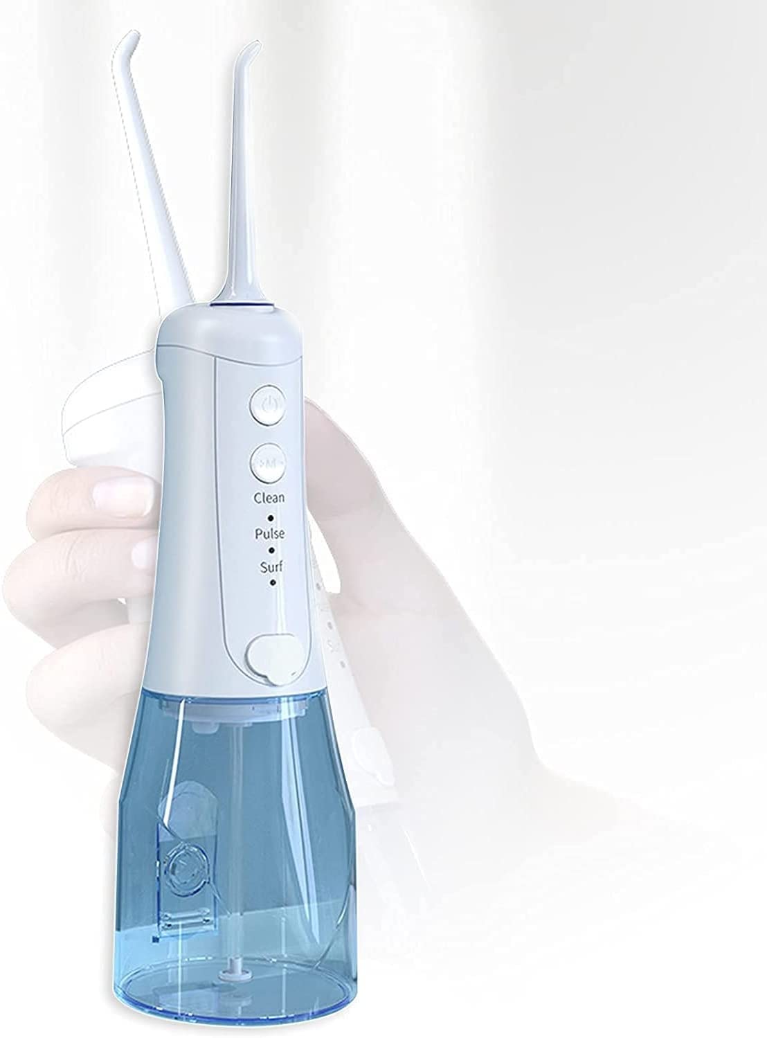 ARTSZY Bezbłędna nóg woda czystsza przenośna domowa skaler dentystyczny z 350 ml zdejmowanym zbiornikiem wodnym, elektrycznym spłukiwaniem dentystycznym, 3 trybami, IPX7 Wodoodporna profesjonalna bezp