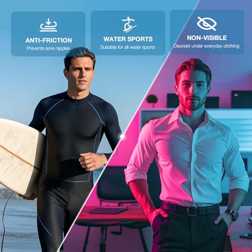 pbuu Nipple Covers for Running Men No Show Protection Men, 100 PCS Nipple Tape Guards for Runners, Anti Chafing Marathon Use, Multi-Size Packs, All-Day Comfort, Confident Coverage