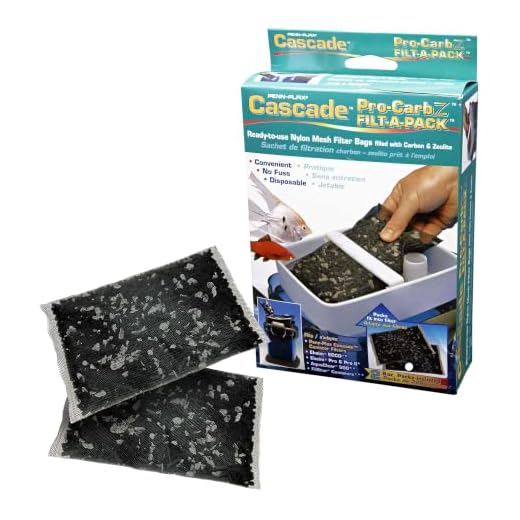 Penn-Plax Cascade Pro-Carb Z Filt-A-Pack, 2 Pack - Mixed Carbon & Zeolite