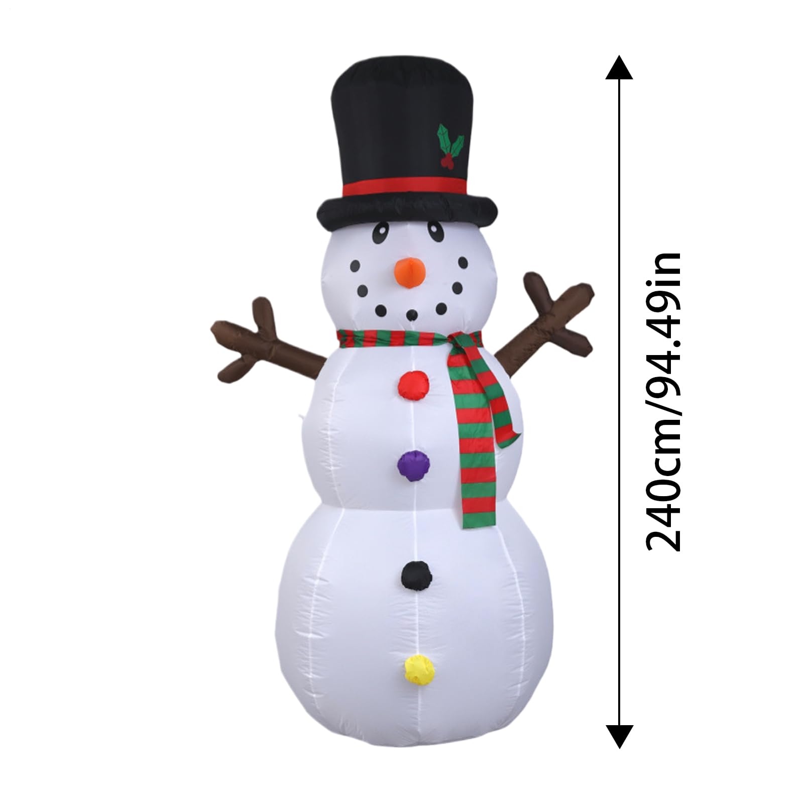 Muñeco De Nieve Inflable 2.4 M para Césped