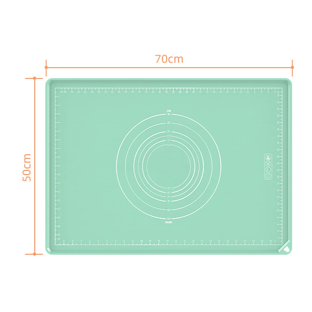 Silikonmatte Silikon Backmatte, Extra Große Dicke Antihaft rutschfest Ausrollmatte Teigmatte Für Pie Pizza Kuchen Kekse 70x50cm