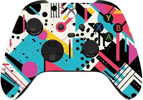 Image of Wireless Controller for Microsoft Xbox Series X /S & Xbox One - Custom Soft Touch Feel - Custom Series X /S Controller (X /S Retro Abstract)