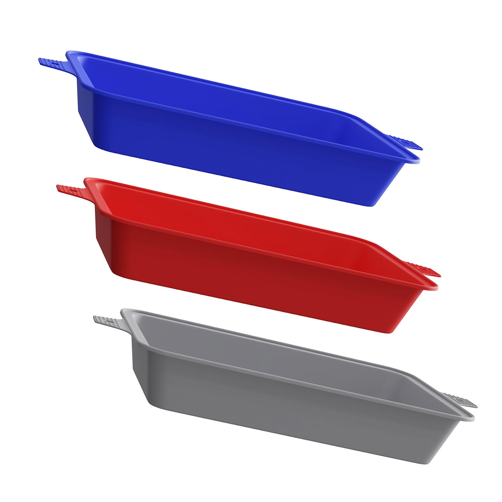 Nucelit Of 3 Recyclable Silicone Tray Covers for Outdoor Barbecues Heat Permanent Simple to Wash Addons in Marine Rose and Gray Scorching Immune BBQ Addons