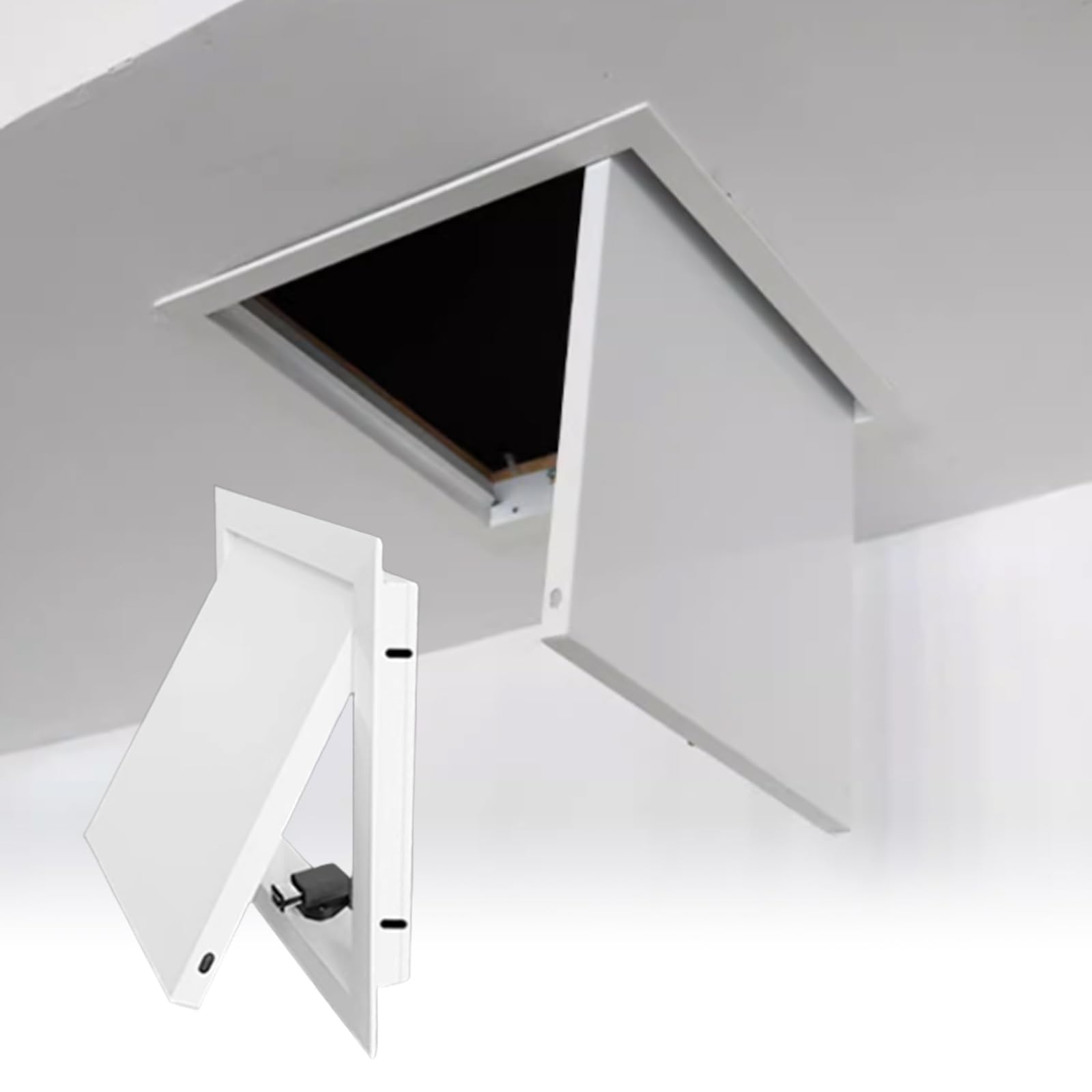 Magnetyczny panel inspekcyjny na poddaszu – łatwe kliknięcie drzwi wejściowe do sufitu i ściany, trwałe aluminium dla prostej instalacji i dyskretnego ukrycia, idealne do remontu domu