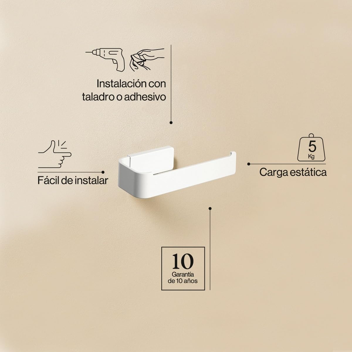 COSMIC Portapapel con Tapa Cromo Lineb+