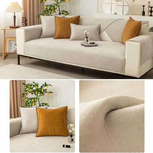 NUODWELL Herringbone Chenille Sofa Cover 1/2/3/4 Seater - Image 4