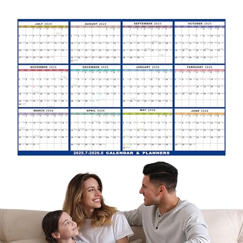 Calendario borrable para la pared, calendario borrable | Borrar en Calendario de pared de doble cara pizarra,Planificador mensual reutilizable con escritura sin problemas para el hogar