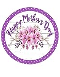 Retro Metal Tin Sign 12 X 12 Inches Mother's Day Wreath Sign Happy Mother's Day Wreath Sign Mother's