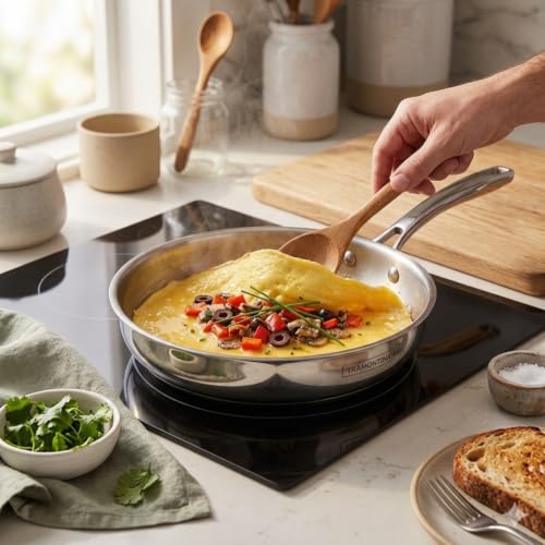 Image of TRAMONTINA Stainless Steel Aeion Triply 18cm Fry Pan