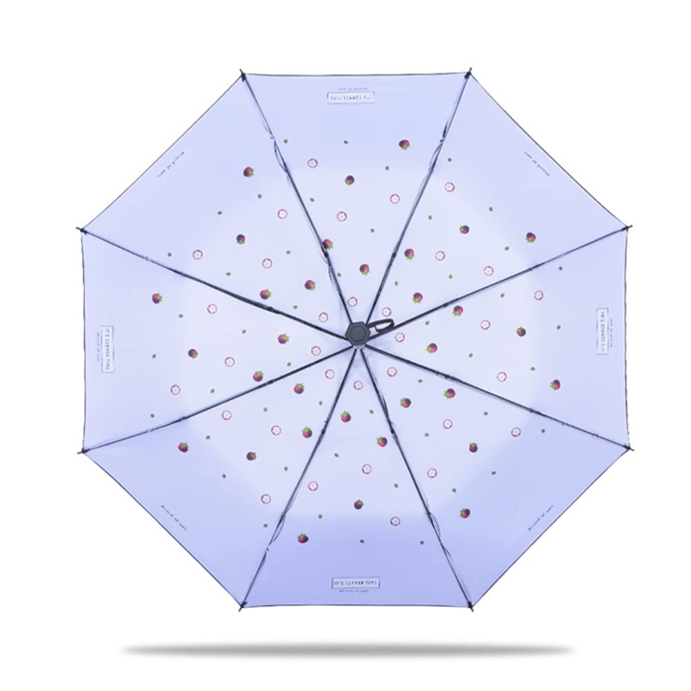 LL-LL Compact Folding Umbrella Portable Outdoor Tri-Fold Travel Umbrella Sunshade and Sun Protection Design Strong and Sturdy Sunny/Rain Dual Use (Color : B)