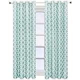 Royal Tradition Meridian, 52-Inch Wide x 108-Inch Long, Set of 2, Thermal Insulated Room Darkening Curtains, Teal Blue