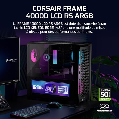 Corsair FRAME LCD RS ARGB Midi Tower - vue 3