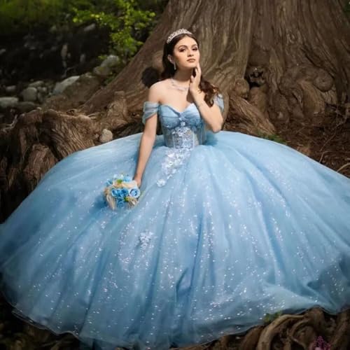 Asulla Off The Shoulder Quinceanera Dress Long Puffy Princess Sweet 16 Ball Gowns Lace Appliques2