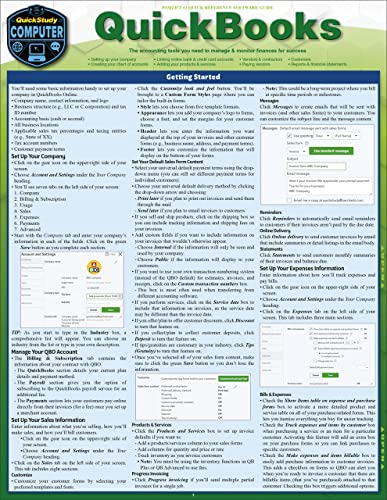Quickstudy 9781423241898 Quickbooks: A Quickstudy Laminated Reference Guide thumb #1