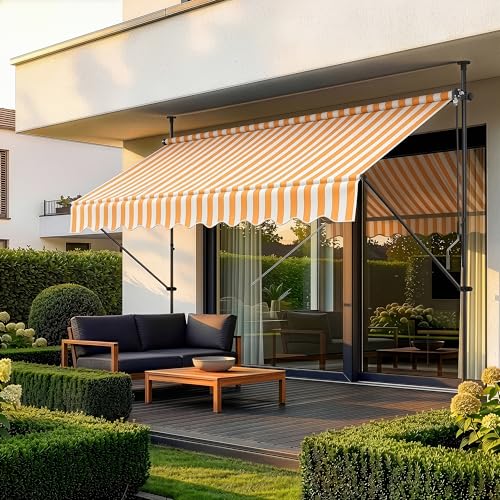 pro.tec Store Banne Manuel Rétractable pour Terrasse Marquise Soleil de Balcon Auvent...