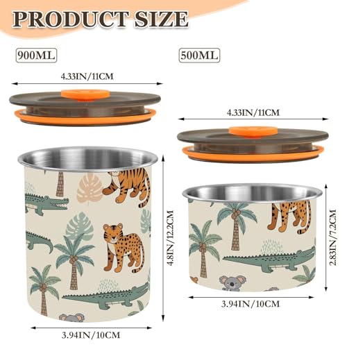 Contenedor Hermético de Café Acero Inoxidable 900ml miniatura 2