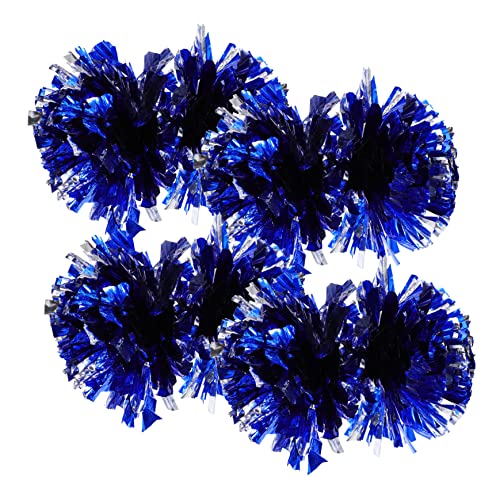 GALPADA 4Pcs Reusable Cheerleader Pom Poms with Handle Durable Cheerleading Props for Sports Events and Team Spirit Mix