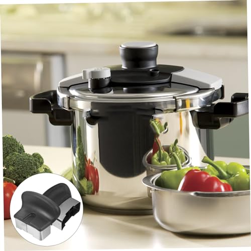 Repuesto de Manijas Laterales para Olla a Presión 2 Piezas de Baquelita y Acero Inoxidable | Acabado Negro, Compatible con Olla de Leche y Olla de Caldo, Fácil Instalación, Bordes Suaves sin Rebabas, Base de Acero 201 miniatura 5