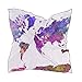 Produktbild Wfispiy Silk Square Scarf Galaxy Weltkarte Muster Mode Kopftuch Leichte Haarwickel Stirnbänder Aufgeräumte Halstücher für Frauen, 100x100 cm