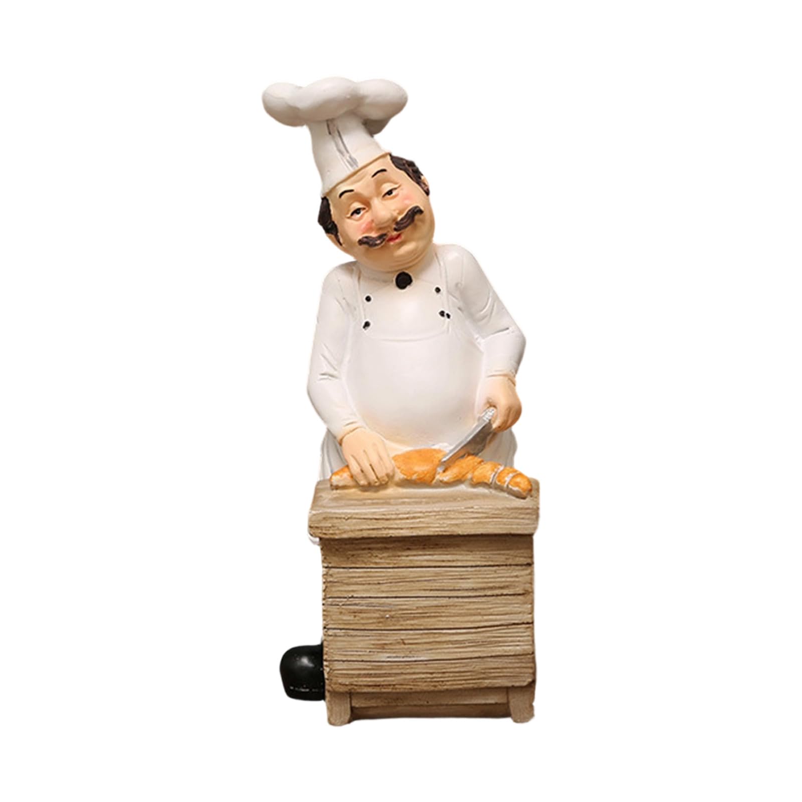hogtnd Funny Chefs Resin Figurine Chef and Craft Statue for Countertops, Cabinets, Cupboard Decor, Collectible Ornament, Gift, Resin Figurine