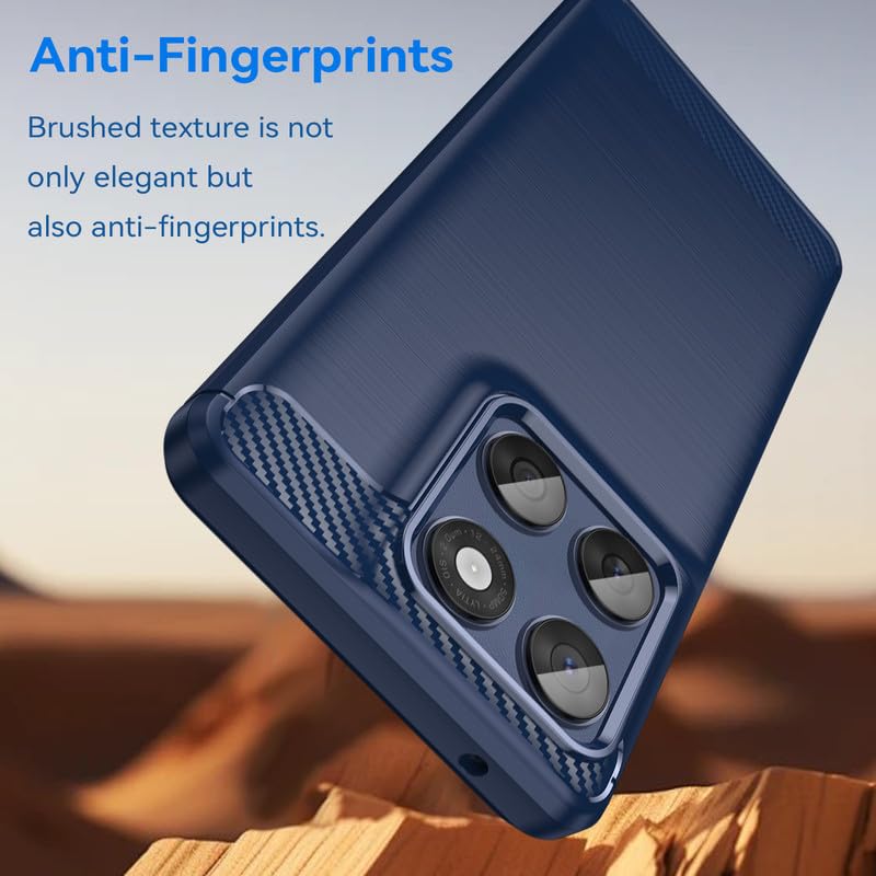 Image of Hybrid Carbon Fiber Back Case for Moto Edge 60 Fusion (Blue)
