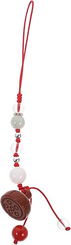 Abalorio para teléfono Jade Lotus Phone Charm Strap Agate Mobile Phone Pendant Decorativo Teléfono Celular Accesorios para Llavero Teléfono Llavero