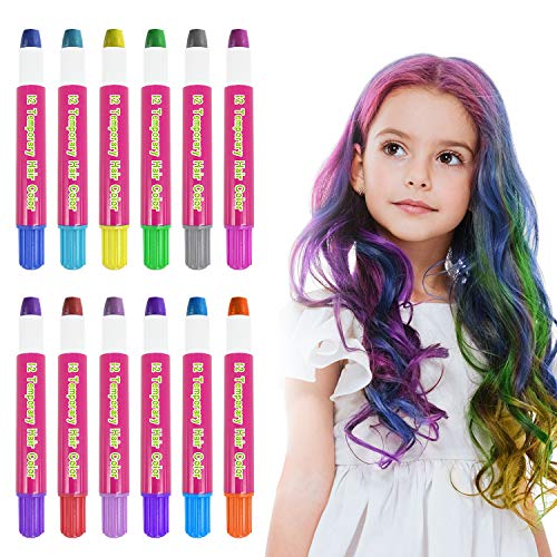 Hair Chalk Pen for Girls Gifts Hair Chalk for Teen Girl Party Kids 12 Color