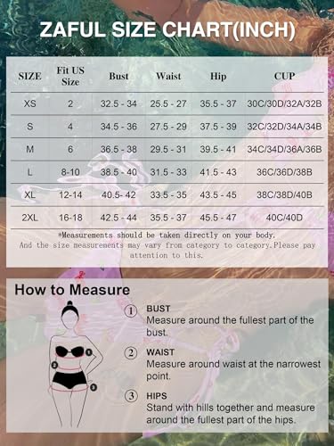 Image of ZAFUL Women's Bandeau Bikini O Ring Strapless Tie Back High Cut Two Piece Swimsuit Bathing Suits