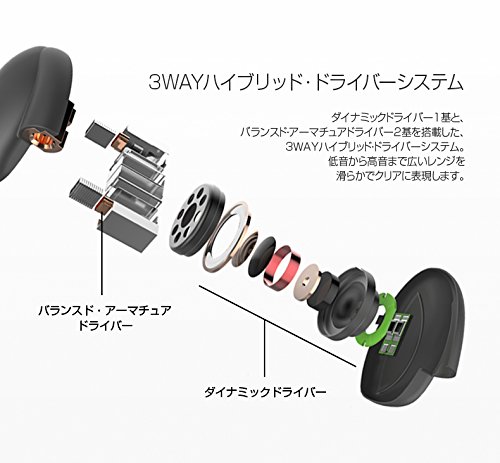 Amazon.co.jp: Beat-in ハイブリッドイヤホン HYBRID シルバー  