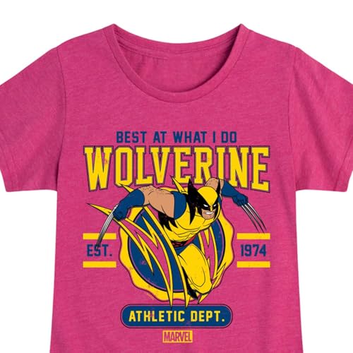 Marvel Wolverine - Collegiate Scratch - Toddler and Youth Girls Fitted Short Sleeve Graphic T-Shirt3