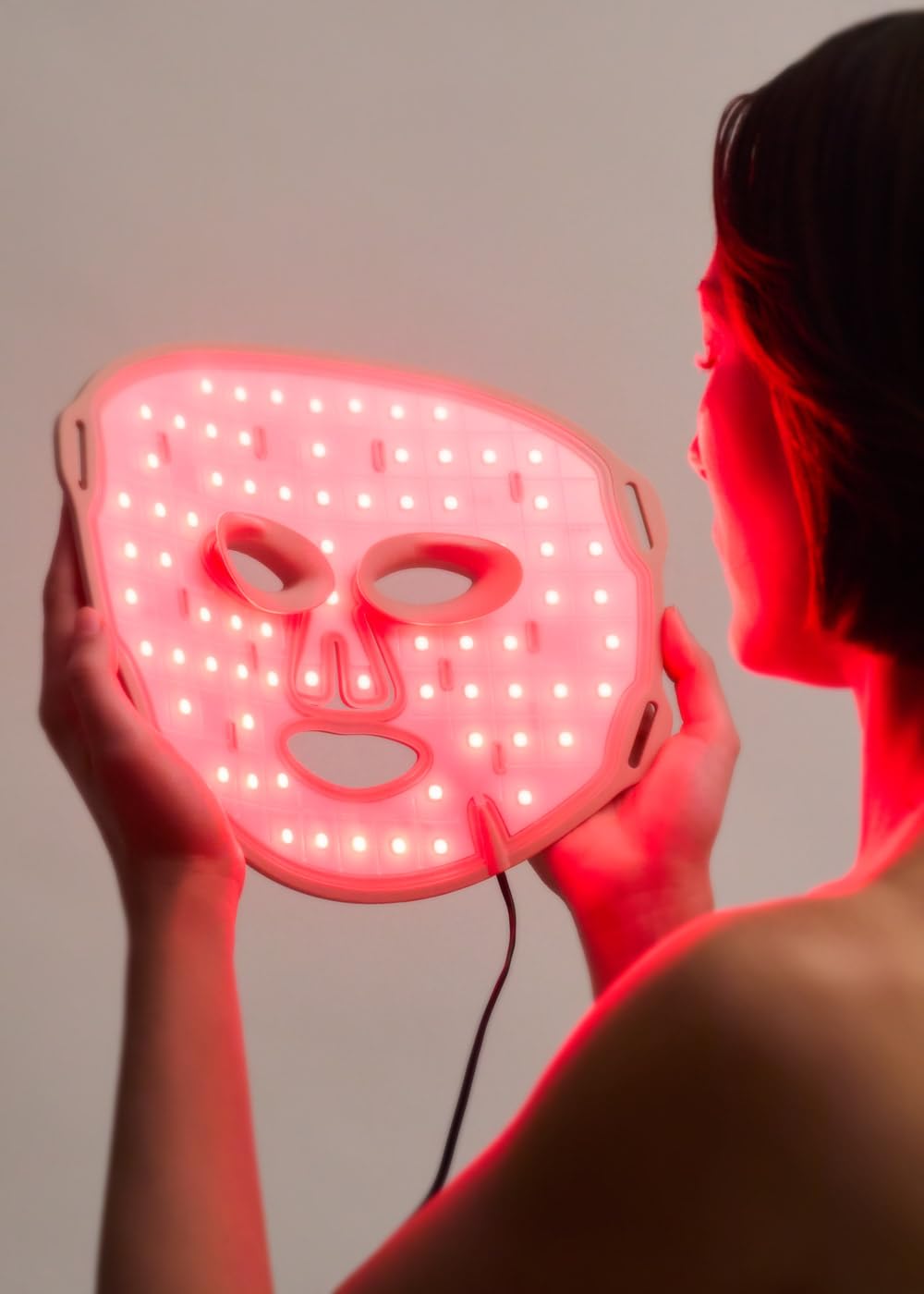 CREATE/SKIN CARE LED MASK/Máscara de tratamiento facial LED 8 en 1 verde sage / 8 luces, 8 tratamientos led, 288 bombillas LED, seguro y libre de UV, flexible, bateria larga duracón, 4.2W