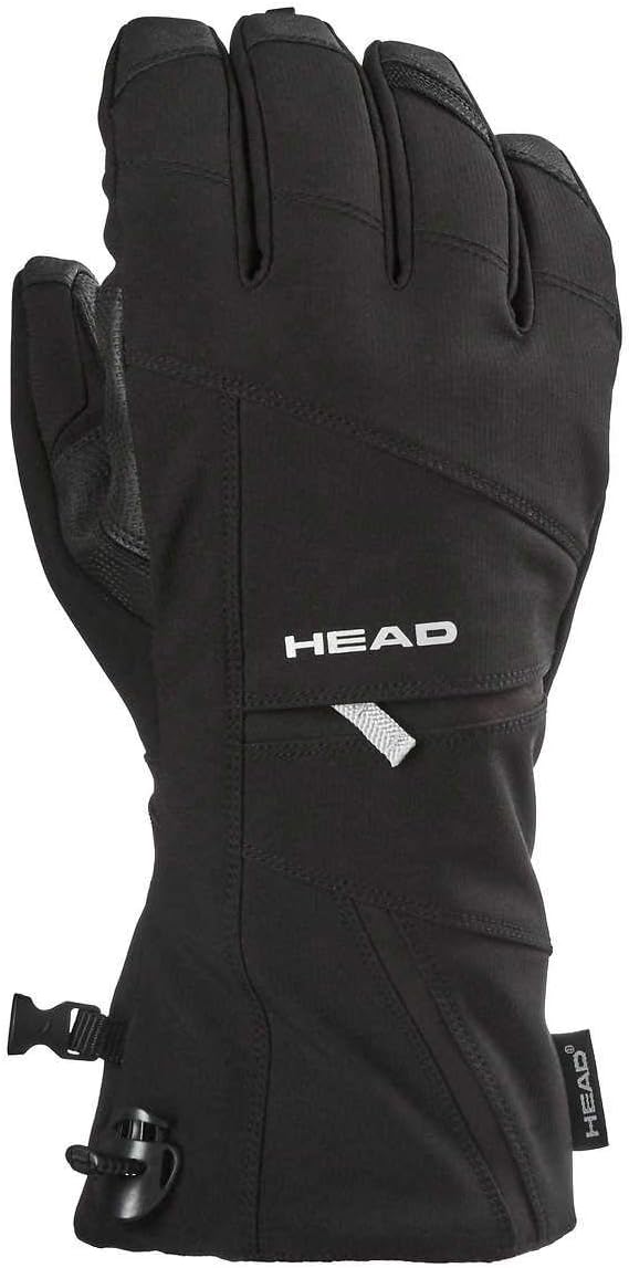 Head Unisex Ski Gloves with Pocket and Touchscreen Technology (Black, X-Large)