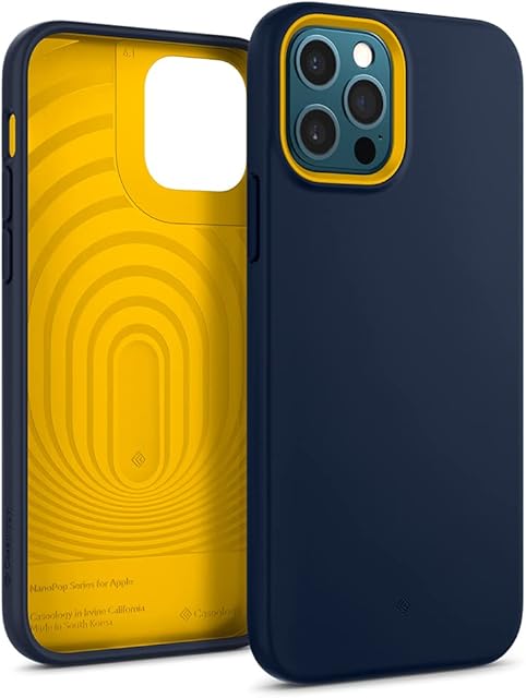 Caseology Nano Pop Case Compatible with iPhone 12 Compatible with iPhone 12 Pro - Navy