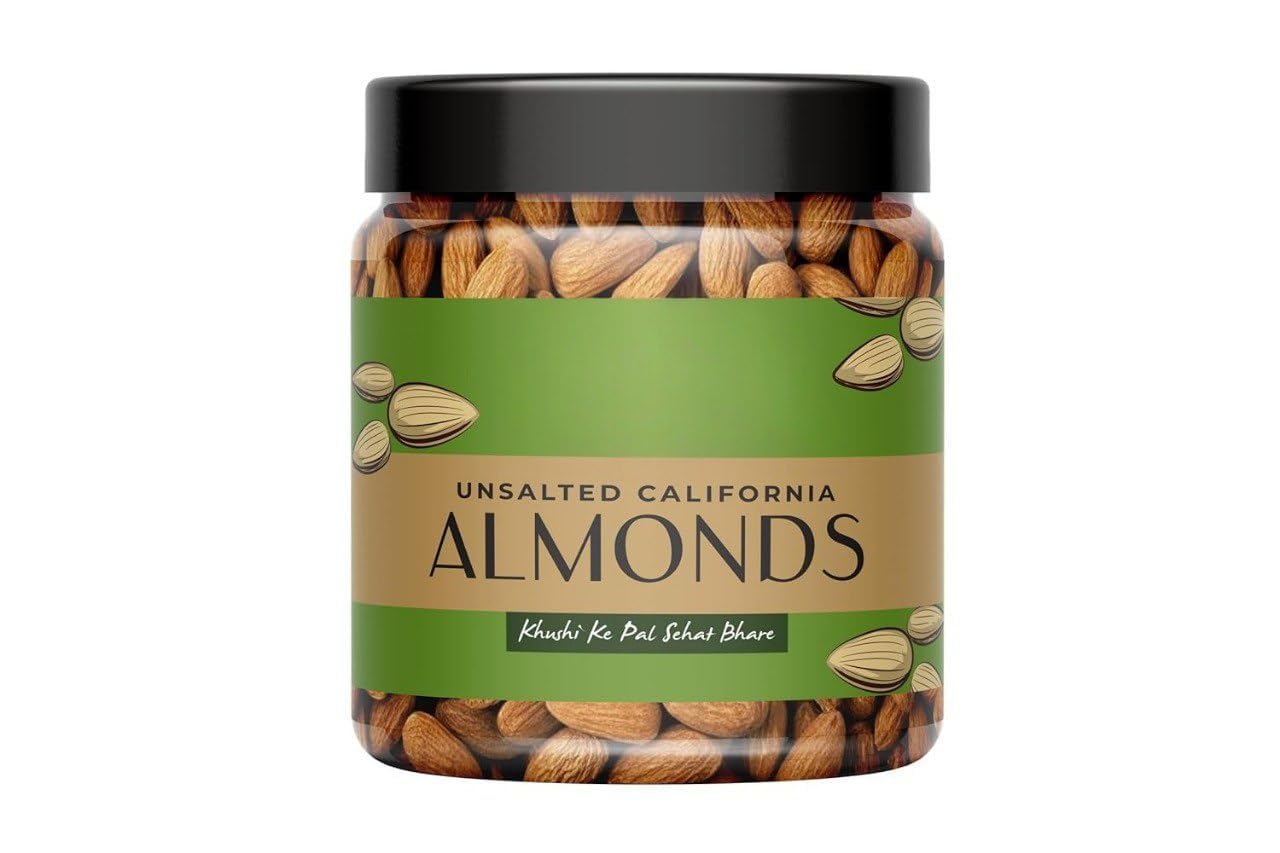 jp Dried Fruits Combo Almond + Pista - 250Gm Each Delicious | Roasted Pistachio (Pack of 2)