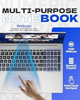 HP New 15.6 inch Laptop Computer, 2026 Edition, Intel High-Performance 4 cores N100 CPU, 128GB SSD, Windows 11 Pro with Office 365 for The Web