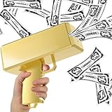 Sopu Make it Rain Money Gun Paper Playing Spary Money Toy Gun, Prop Money Gun Cash Gun Toy Party Supplies (Metallic Gold)