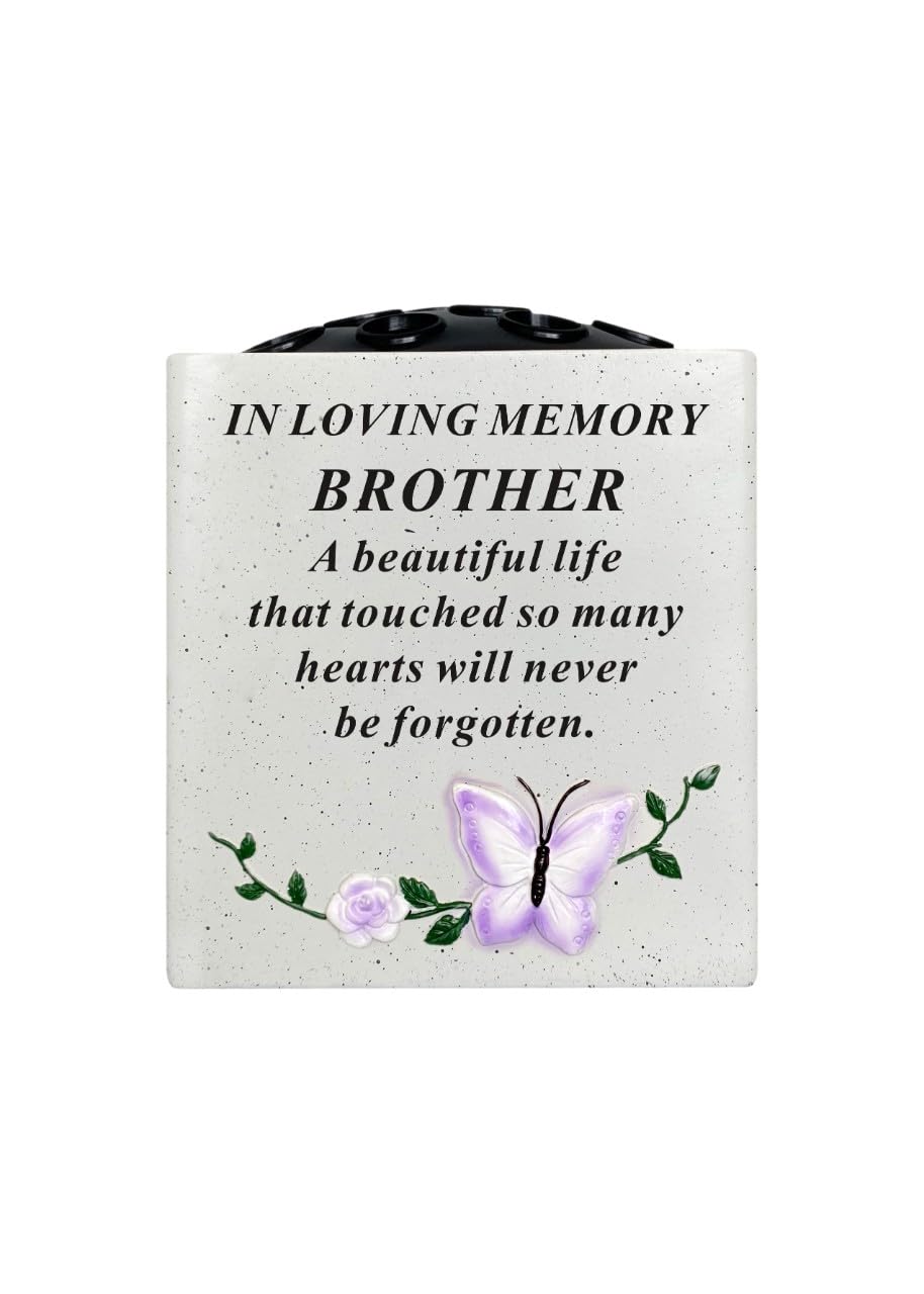 Brother Memorial Flower Vase Rose Bowl Holder Pot Crem Graveside Garden Ornament