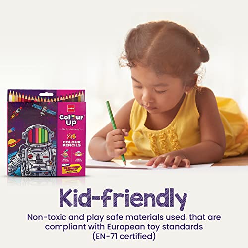 Image of Cello - Technotip Ball Pen | Blue Ball Pens | Jar of 25 Units | Ball Pens for Students | Ball Point Pen Set | Writing Pens for School and Office Use Pens & ColourUp Colour Pencil Set | Pack of 24 ...