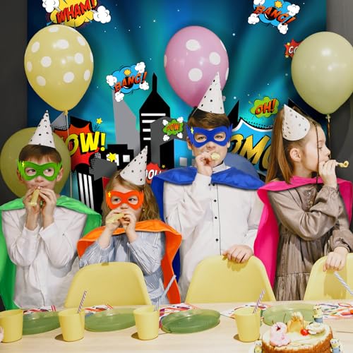 Image of D.Q.Z Superhero-Capes for Kids 20 Sets Children-Superhero Capes and Masks for Super Hero Toys Birthday Party Dress Up Costume
