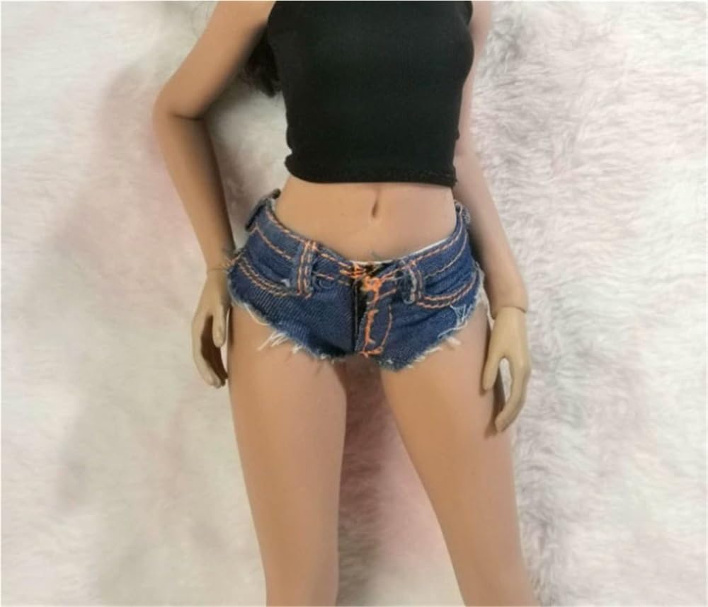Shorts denim pour poupée 1/6 en toile robuste AMITD vêtement