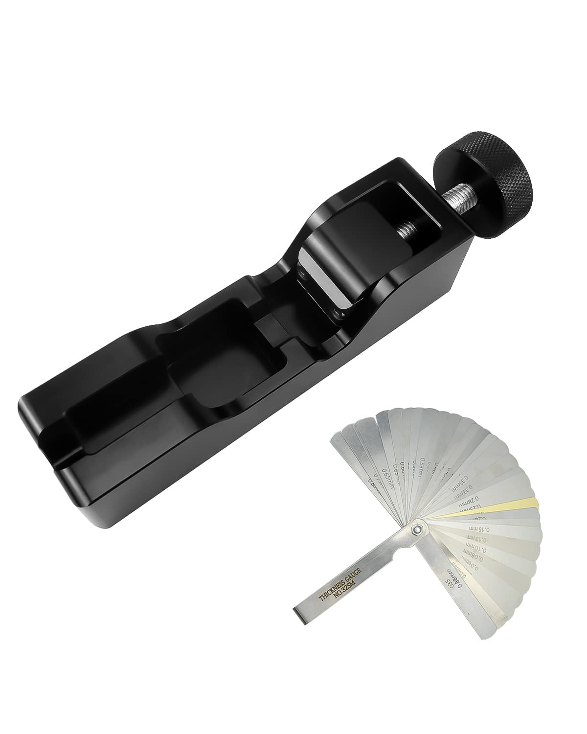 Universal Spark Plug Gap Tool with Feeler Gauge Fit for Most 10mm 12mm 14mm 16mm Spark Plugs, Black