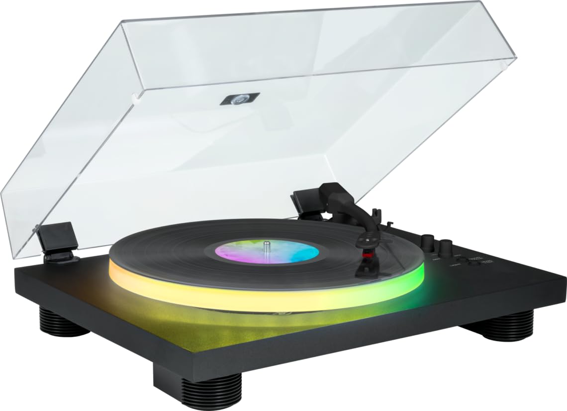 Bigben Tourne Disque Bluetooth avec Plateau Lumineux PARTYBTTDLIGHT - Les Beatles, Paul McCartney, John Lennon, RIngo Starr, George Harrison Bigben Tourne Disque Bluetooth avec Plateau Lumineux PARTYBTTDLIGHT
