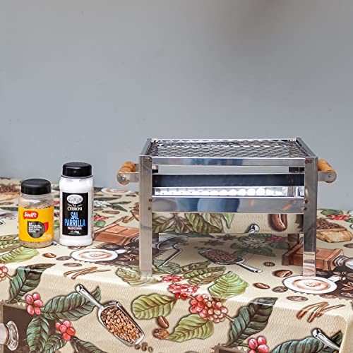 Churrasqueira Inox Mini Modelo para Bancada Tamanho 25x35x25 Com grelha Inox