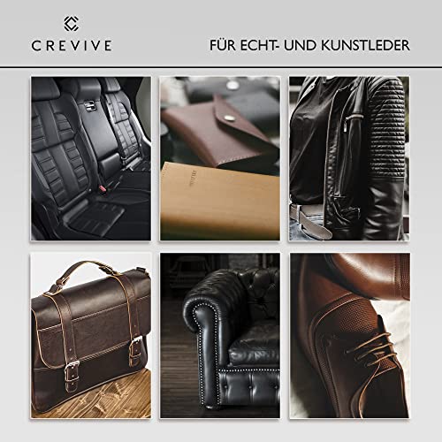 CREVIVE Leder Reparatur Set Schwarz 300 ml - Lederpflege Auto - Lederreparatur Sofa - Autositz Reparatur