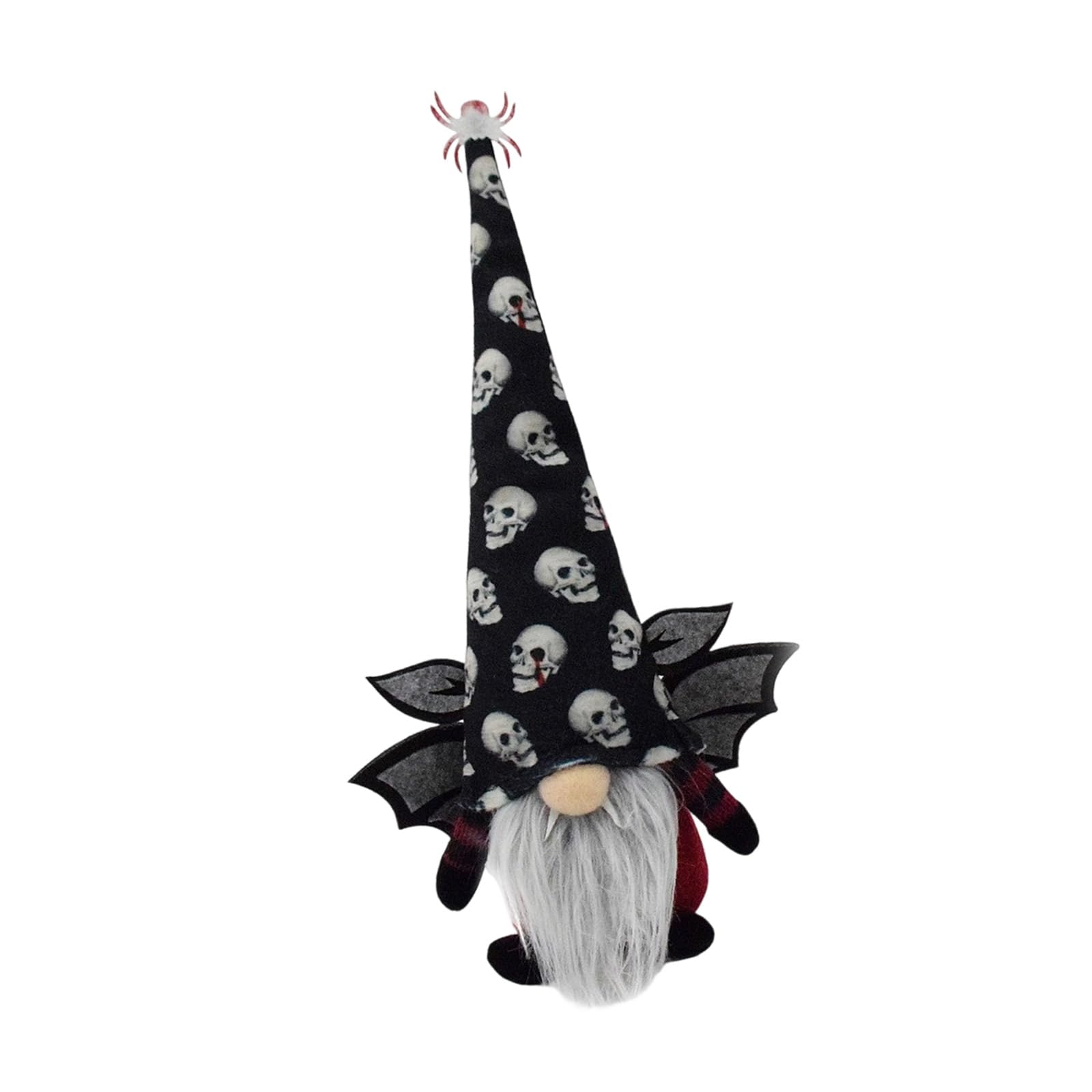 Snorvixre Skull Gnomes Figurine Halloween Shelf Decors Fabric Crafted Holiday Adults Kids Parties Event Festival Tabletop Gnomes Statue