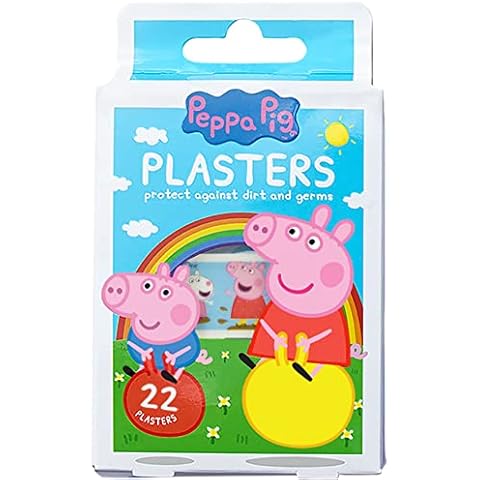 Peppa Pig Plasters for kids | x22 Strips | 4 Sizes | Latex Free | Hypoallergenic | Wash proof | Breathable | CE Certified | Made by Jellyworks Cover
