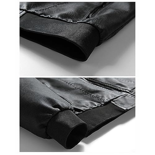 Chaqueta Bomber de Cuero Sintético para Hombre miniatura 5