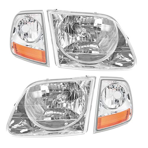 Headlights & Corner Parking Lights Kit Set for F150 Expedition Lightning Style